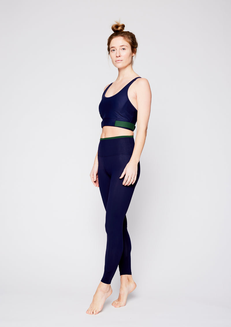 The Adjustable Pilates Sport Top - Admiral Blue