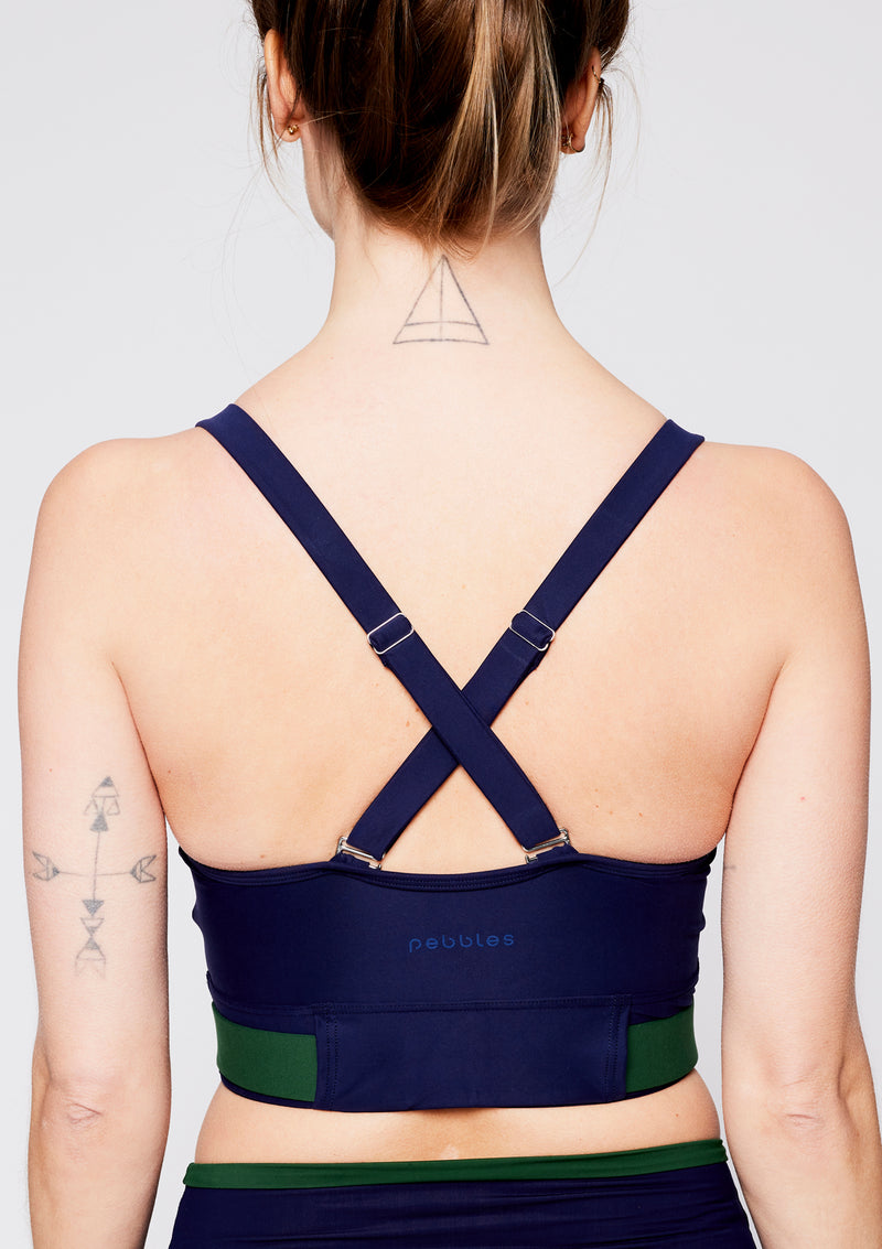 The Adjustable Pilates Sport Top - Admiral Blue
